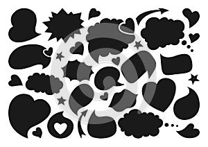 Blank empty speech bubbles cartoon set vector