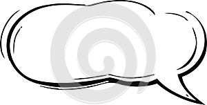 Blank empty speech bubbles comic