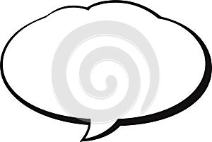 Blank empty speech bubbles comic