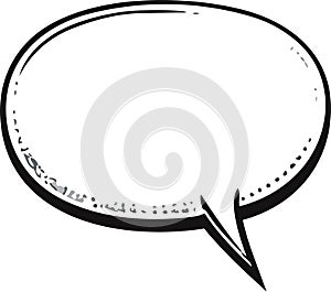 Blank empty speech bubbles comic