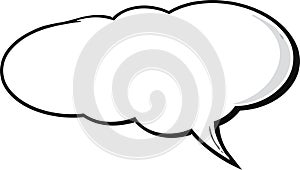 Blank empty speech bubbles comic