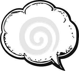 Blank empty speech bubbles comic