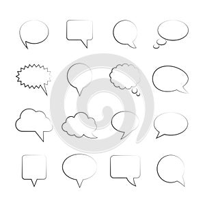 Blank Empty Speech Bubbles