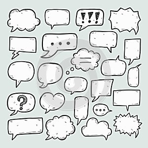 Blank empty speech bubbles for infographics vector illustration