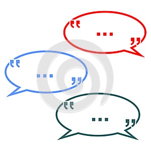Blank Empty Speech Bubbles with punctuation marks