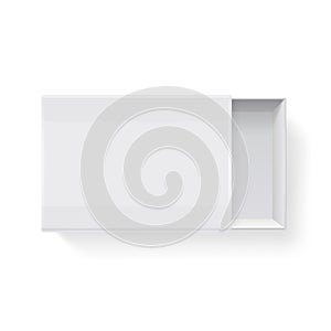 Blank empty white paper packaging matchbook, matchbox . Vector illustration photo