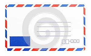 Blank envelope isolated on white background