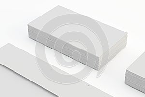 Blank Envelopes and Business card isolated on white with soft shadows