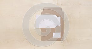 Blank Envelopes on wood