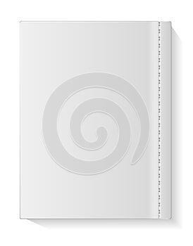 Blank file folder mockup. Realistic white brochure