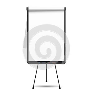 Blank flip chart