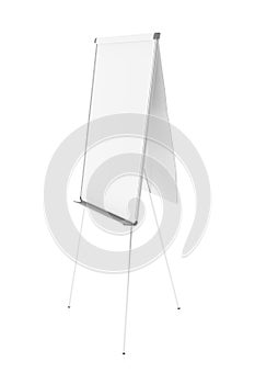 Blank flip chart standing