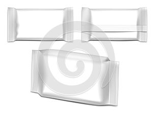 Blank Flow Pack Isolated On White Background