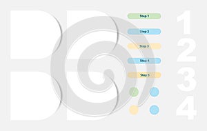 Blank flowchart vector infographic elements set