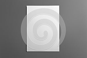 Blank flyer poster isolated on grey