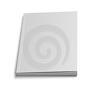 Blank Flying Cover Of Magazine, Book, Booklet, Brochure. Illustration Isolated