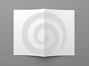 Blank folded flyer, booklet, business card or brochure