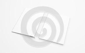 Blank folder and letterhead isolated on white to showcase your p
