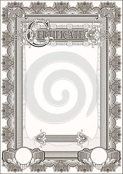 Blank form for creating classic certificates.