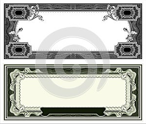 Blank banknote layout