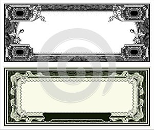 Blank banknote layout