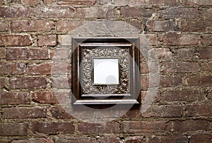 Blank Frame on Brick Wall