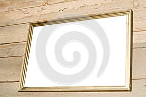 Blank frame on obsolete wood