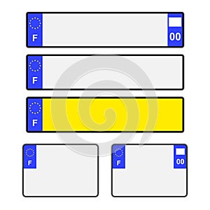 Blank French Licence Plates photo