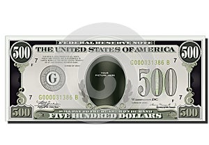 Blank Funny 500 Dollars Usa Banknote