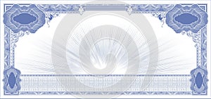 Blank for game banknotes with free space blue