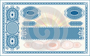 Blank for game paper money vector