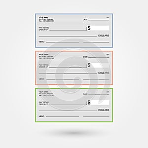 Blank generic bank checks 1