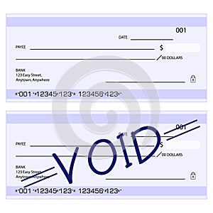 Blank generic cheques