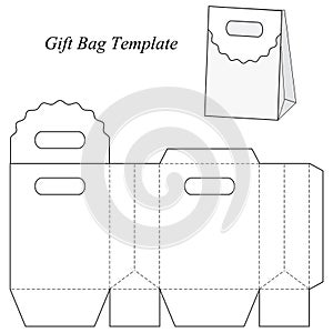 Blank gift bag template