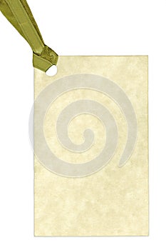 Blank Gift Tag Isolated on White Background