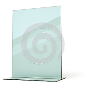 Blank glass paper table holder