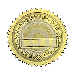 Blank Gold Graduate Seal