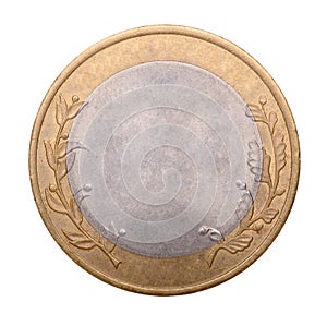 Blank gold and silver coin