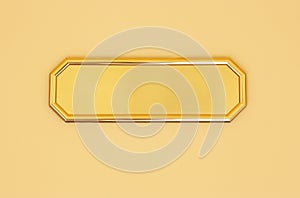 Blank golden sign