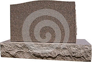 Blank grave headstone