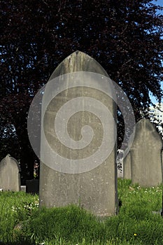 Blank Grave stone in Graveyard