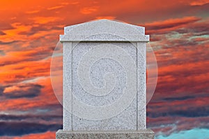 Blank gravestone