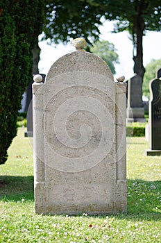 Blank gravestone