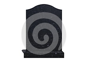 Blank gravestone isolated on white background