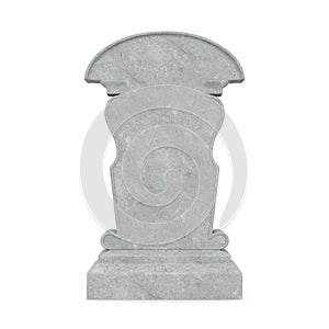 Blank Gravestone Isolated