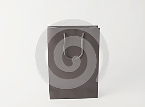 Blank gray paper shopping bag for mockup template advertising