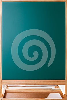 Blank green chalkboard,