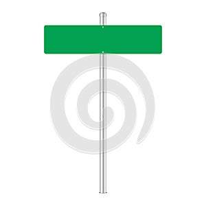 Blank Green Freeway Sign isolated