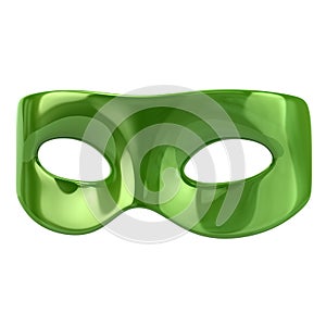 Blank green mask 3d illustration