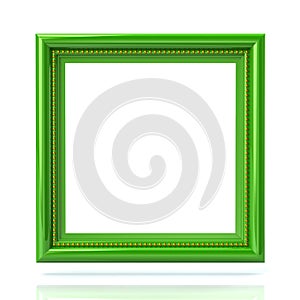 Blank green picture frame template